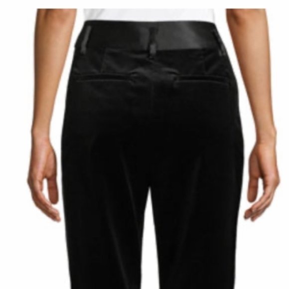 NWT FRAME Velvet Tux Straight-Legs Pants - Picture 5 of 8
